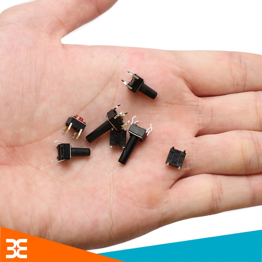 Nút Nhấn 4 Chân A56 Đen 6X6X15MM