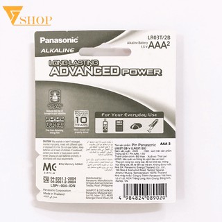 Combo 2 vỉ pin Panasonic Alkaline AAA (1 vỉ 2 viên)