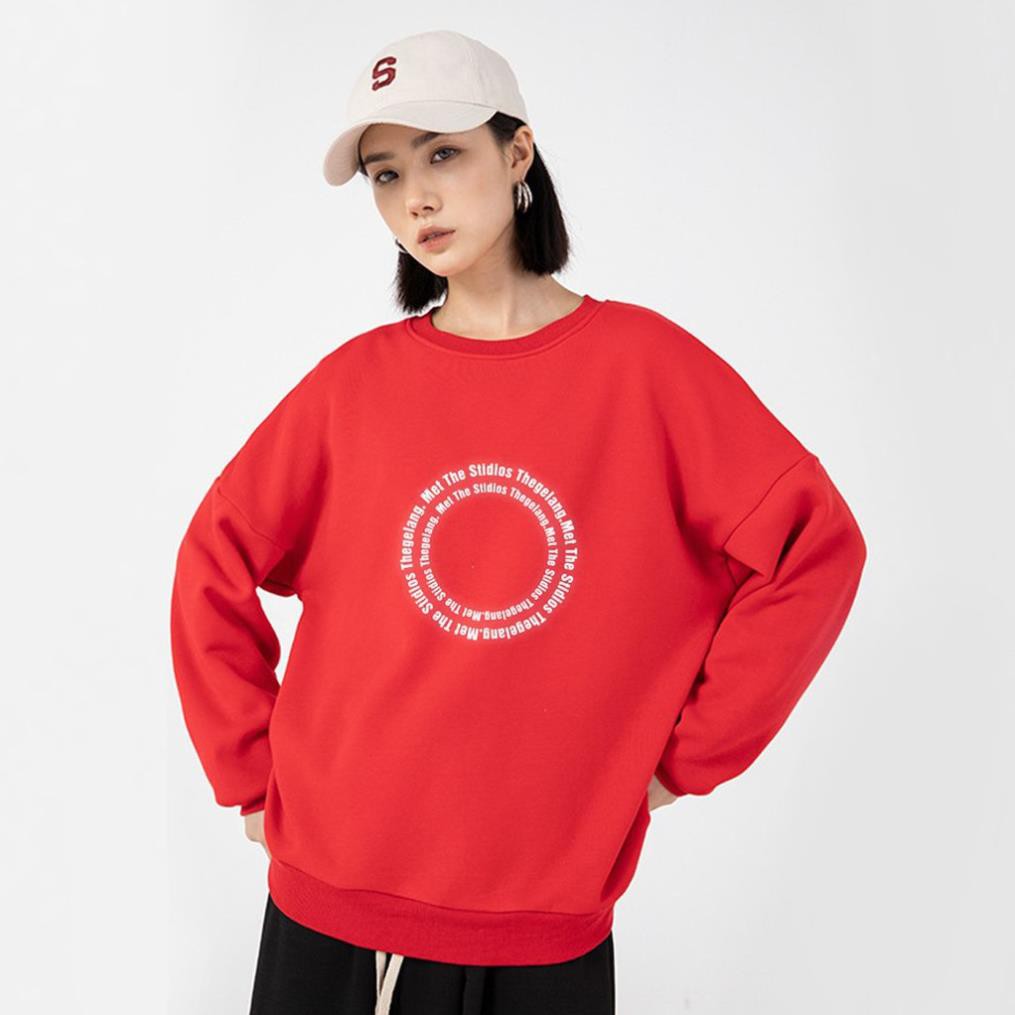 Áo Sweater nỉ phản quang unisex dài tay Vòng Tròn Chữ AS43 | BigBuy360 - bigbuy360.vn