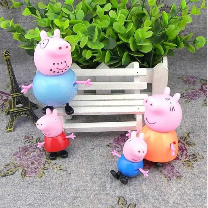 Gia đình heo pepa  trang trí bánh