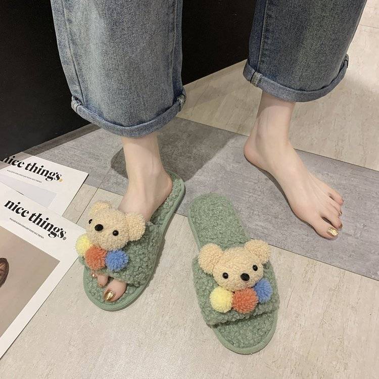 Dép Bông Đi Trong Nhà Mùa Đông Phong Cách Mới Dễ Thương Cho Nữ