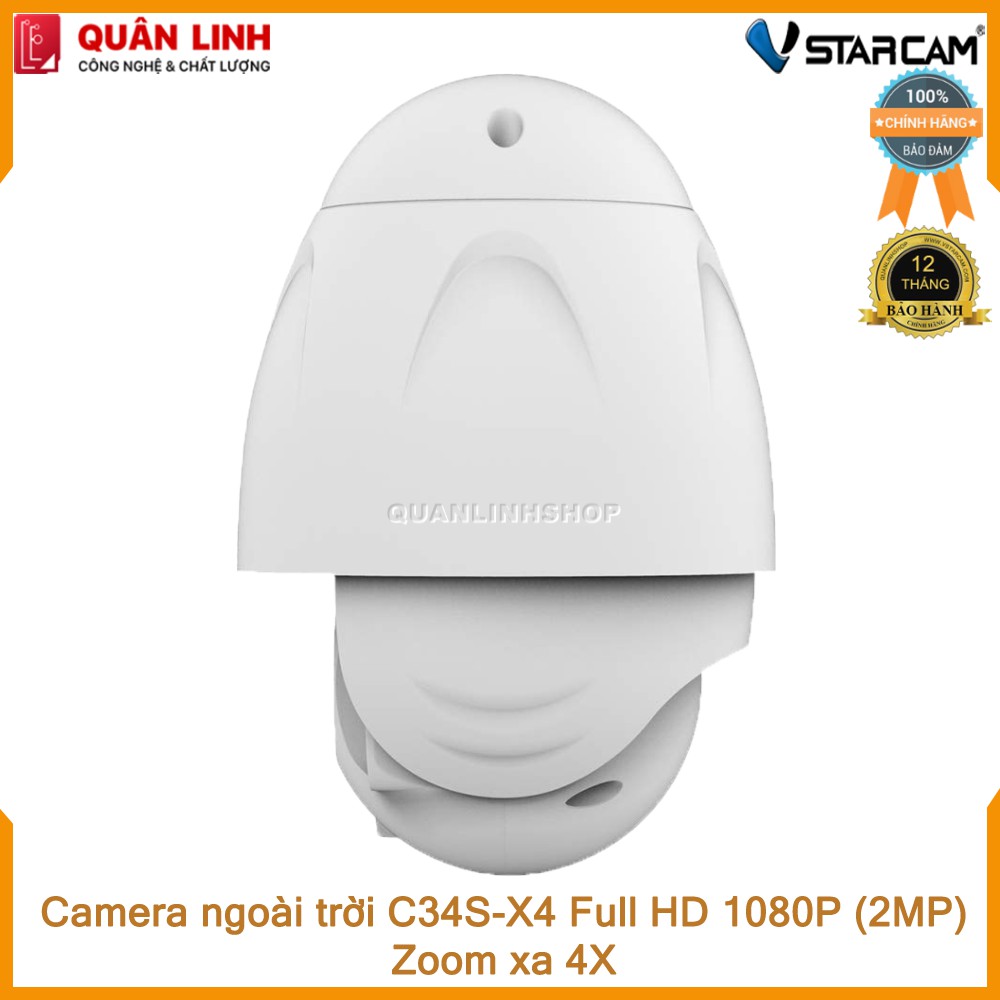 Camera ngoài trời Vstarcam C34s-X4 Zoom 4X Full HD 1080P kèm thẻ 64GB Class 10