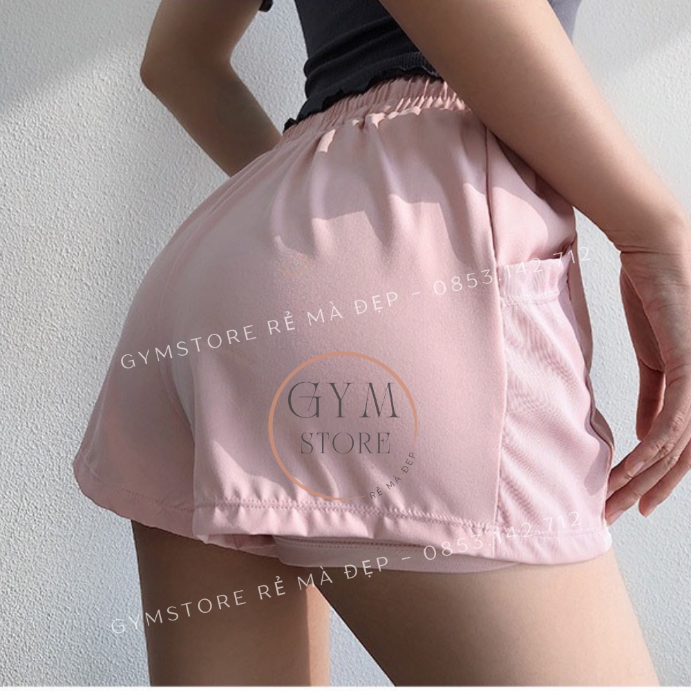 Quần Đùi Ngắn Biker Short 2 Lớp Thể Thao Nữ Tập Gym Yoga Nữ Boxer có túi 𝑮𝒀𝑴𝑺𝑻𝑶𝑹𝑬 285