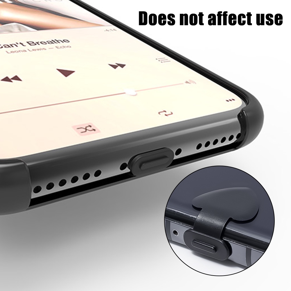 Ốp Điện Thoại Silicon Chống Nước Chống Bụi Chống Mất Hình Trái Tim Cho Cổng Sạc Type-C