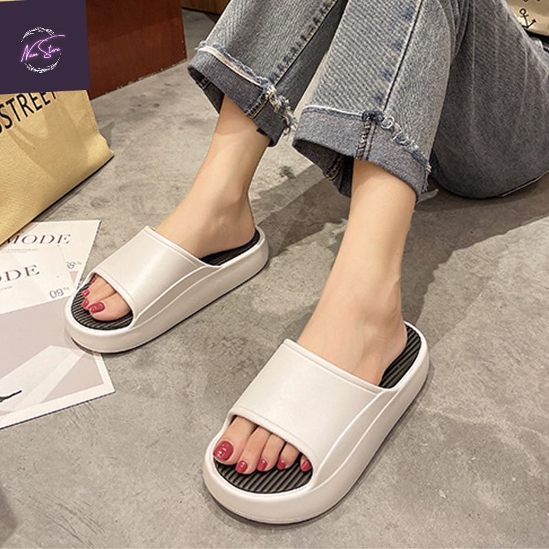 Dép bánh mỳ nam,nữ đế cao.Dép quai ngang chất liệu eva kiểu dáng thời trang