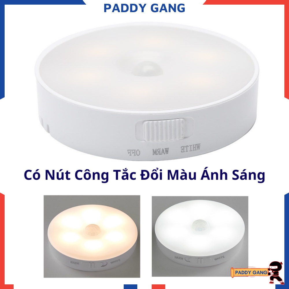 Đèn Led Cảm Ứng Dán Tường Cảm Biến Tự Động Sáng Khi Có Người, Đèn Cảm Biến Chuyển Động Sạc USB Tích Điện