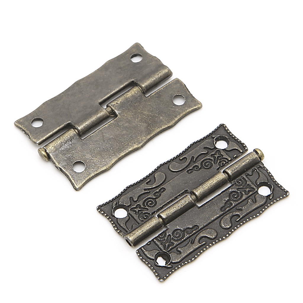 Set 2 bản lề kiểu dáng cổ điển 35x28mm cho ngăn tủ đồ nội thất