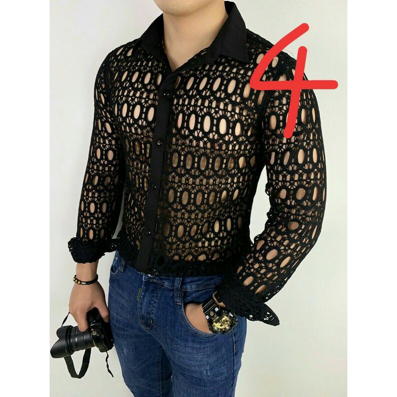 Áo sơ mi lưới nam