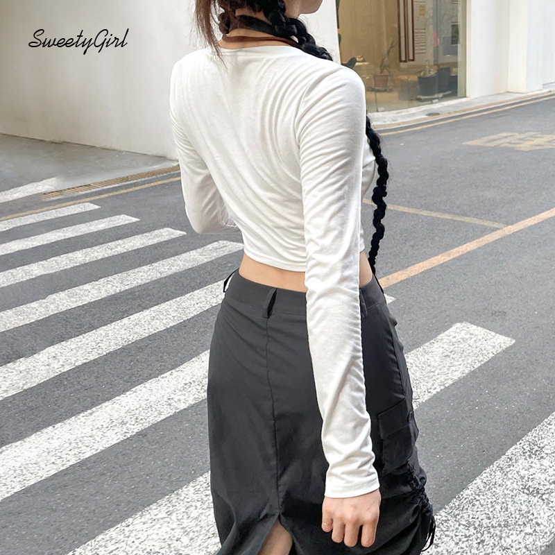 Áo Thun Tay Dài Cổ Tròn Dáng Ôm In Hình Ngôi Sao Thời Trang 2022 Cho Nữ