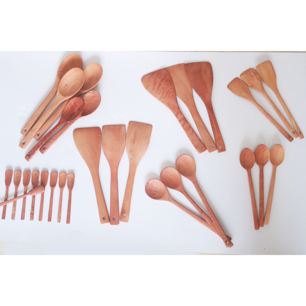 Thìa gỗ nhãn xuất khẩu nhiều kích cỡ