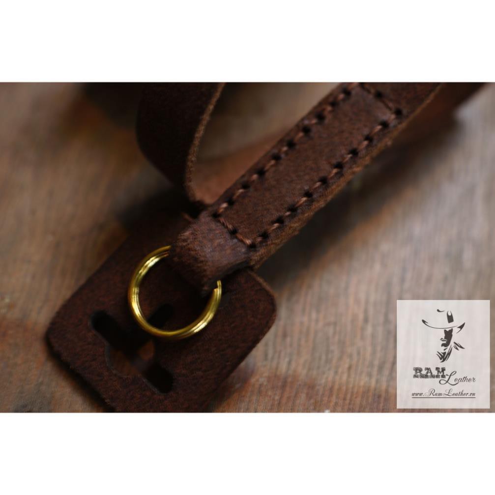 DÂY MÁY ẢNH FILM DA BÒ THẬT RAM A2 MÀI NHÁM CAO CẤP – CHÍNH HÃNG RAM LEATHER *