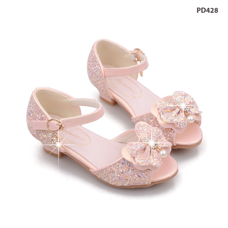 Giày cao gót cho bé gái từ 3-12 tuổi lấp lánh sang trọng PD428 (FORM RỘNG)