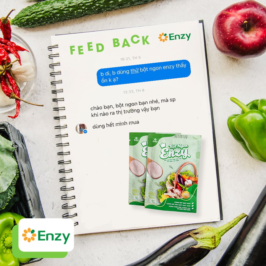 Hạt Nêm Rau Củ Enzy Gói 900g