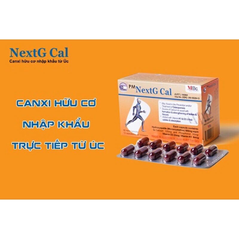 Canxi hữu cơ Nextg Cal  hộp 60 viên nhập khẩu Úc - CN102