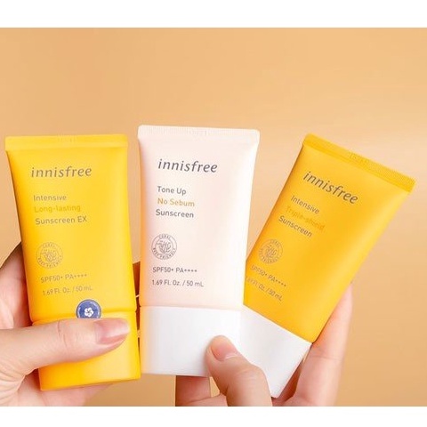 Kem chống nắng Innisfree lâu trôi, bật tone SPF50 (Nosebum, Long Lasting, Triple Shield)