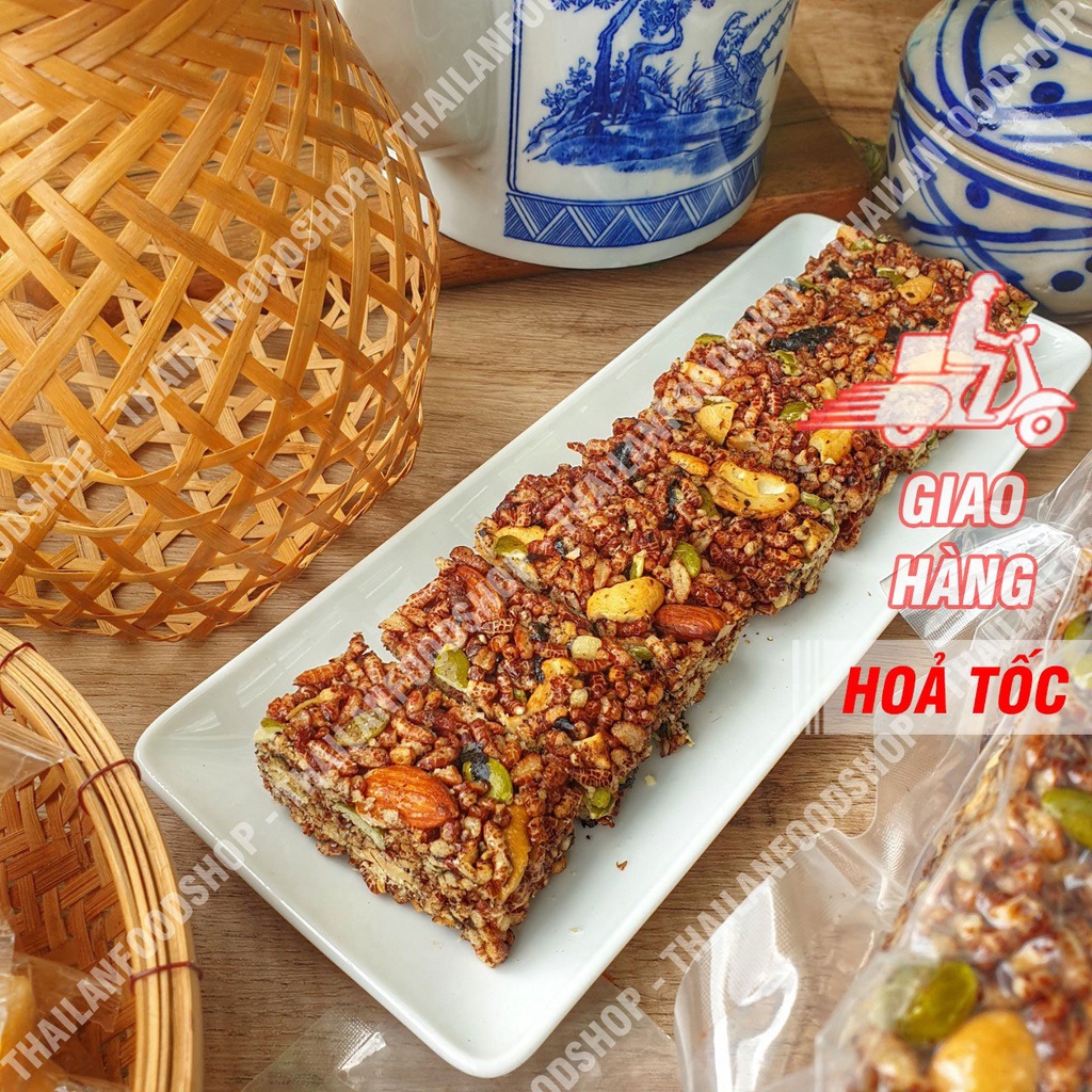 Thanh Gạo Lứt Rong Biển Mix Hạt Dinh Dưỡng Túi 500Gr (Thanh gạo lứt ngủ cốc Rong Biển)