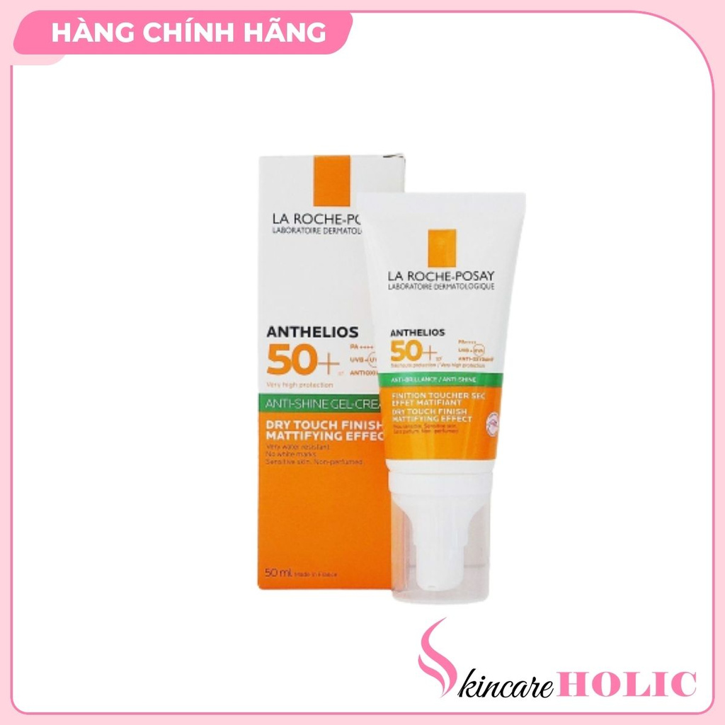 Kem chống nắng Laroche Posay Anthelios XL Dry Touch SPF50+ Kiềm Dầu_Da Mụn - Dạng Kem Không Màu và Có Màu tuýp 50ml