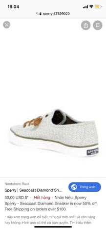 Giày sperry top sider ( đã bán hết)