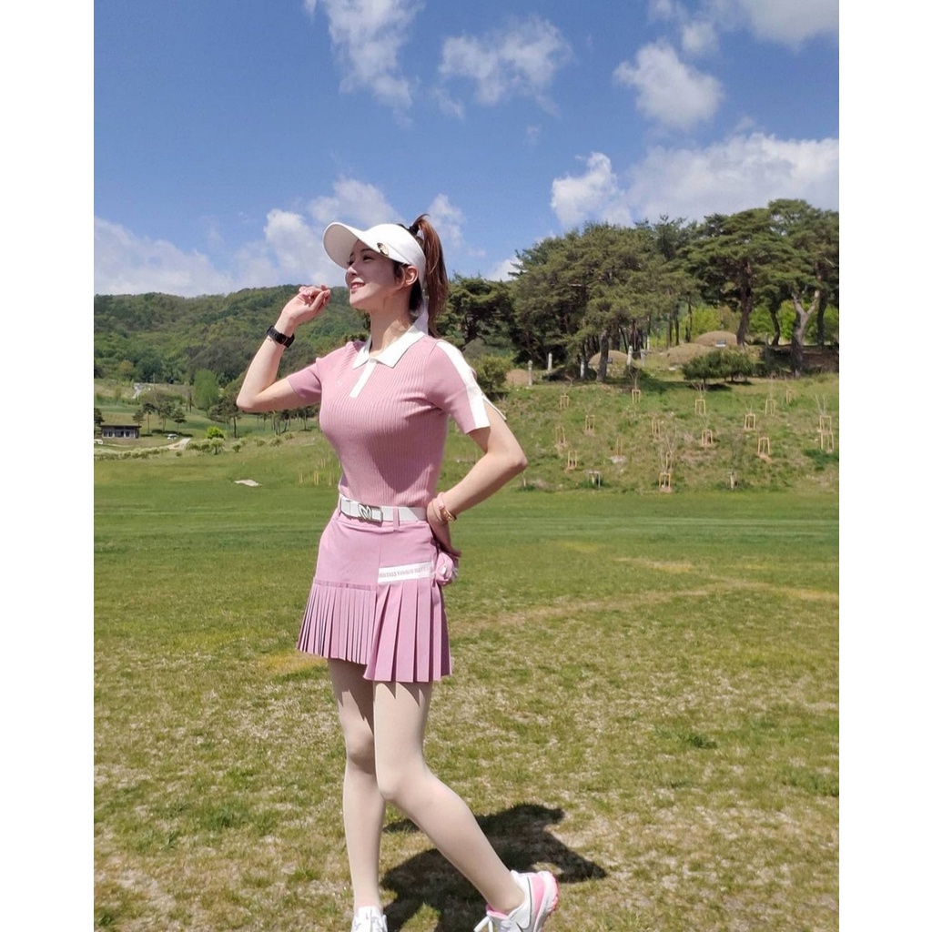 Set chân váy và áo golf nữ cao cấp MBE hàng cao cấp co giãn 4 chiều vải siêu nhẹ