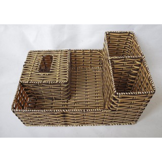 KHAY NHỰA GIẢ MÂY ĐA NĂNG( 30x20x15 cm)