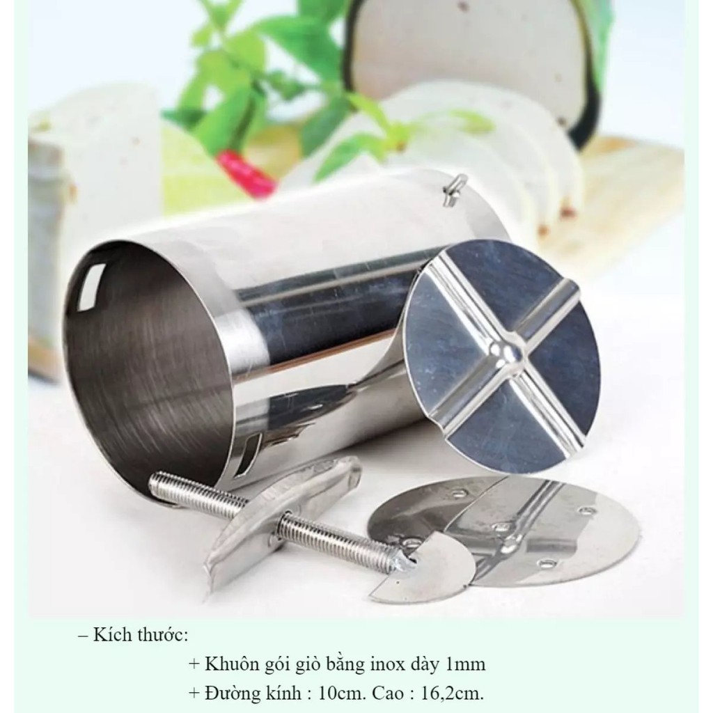 Khuôn Làm Giò Loại 1kg và 2kg- Khuôn Làm Giò Thủ, Chả Lụa, Giò xào không gỉ đảm bảo vệ sinh tháo lắp dễ dàng