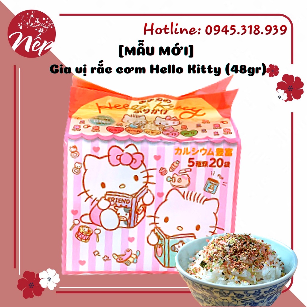 Date 2022 Gia vị rắc cơm Hello Kitty cho bé 20 gói nhỏ