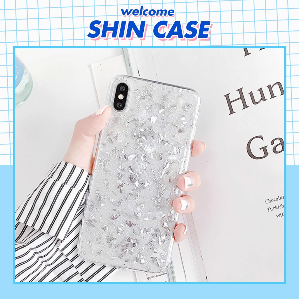 Ốp lưng iphone trong suốt ánh bạc 6/6plus/6s/6splus/7/7plus/8/8plus/x/xr/xs/11/12/13/pro/max/plus/promax