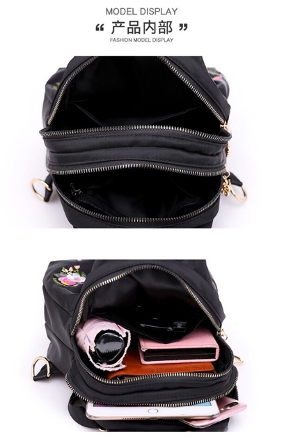 BA LÔ THÊU HOA SANG CHẢNH