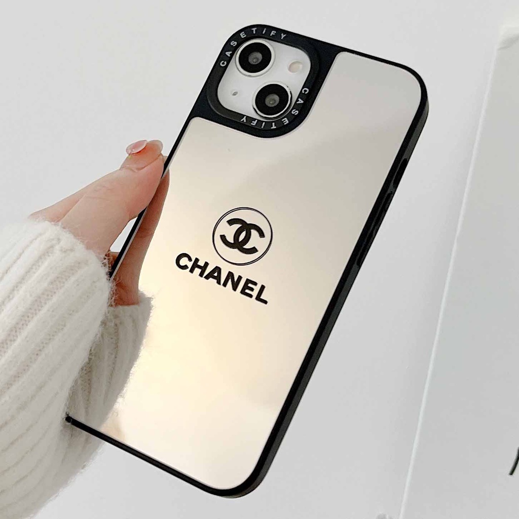 Ốp Điện Thoại Cứng Tráng Gương Hình Chữ C Thời Trang Cho iPhone 14 13ProMax 11ProMax 12 XSMax