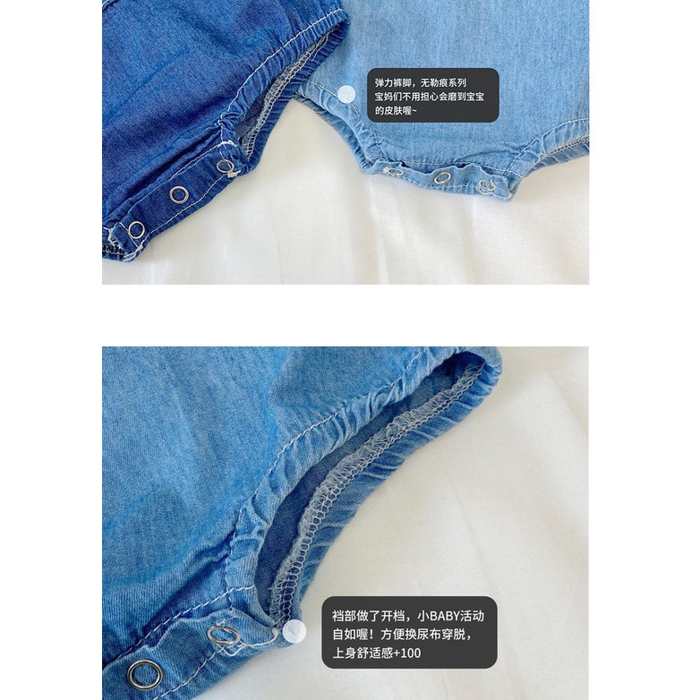 Áo Liền Quần Tay Ngắn In Hình Dễ Thương Thời Trang Cho Bé