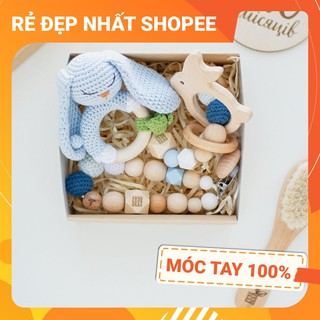 [FREESHIP + HANDMADE] Lục lạc cầm tay THỎ TRẮNG 4, móc tay 100% len chất lượng cao, an toàn tuyệt đối cho bé