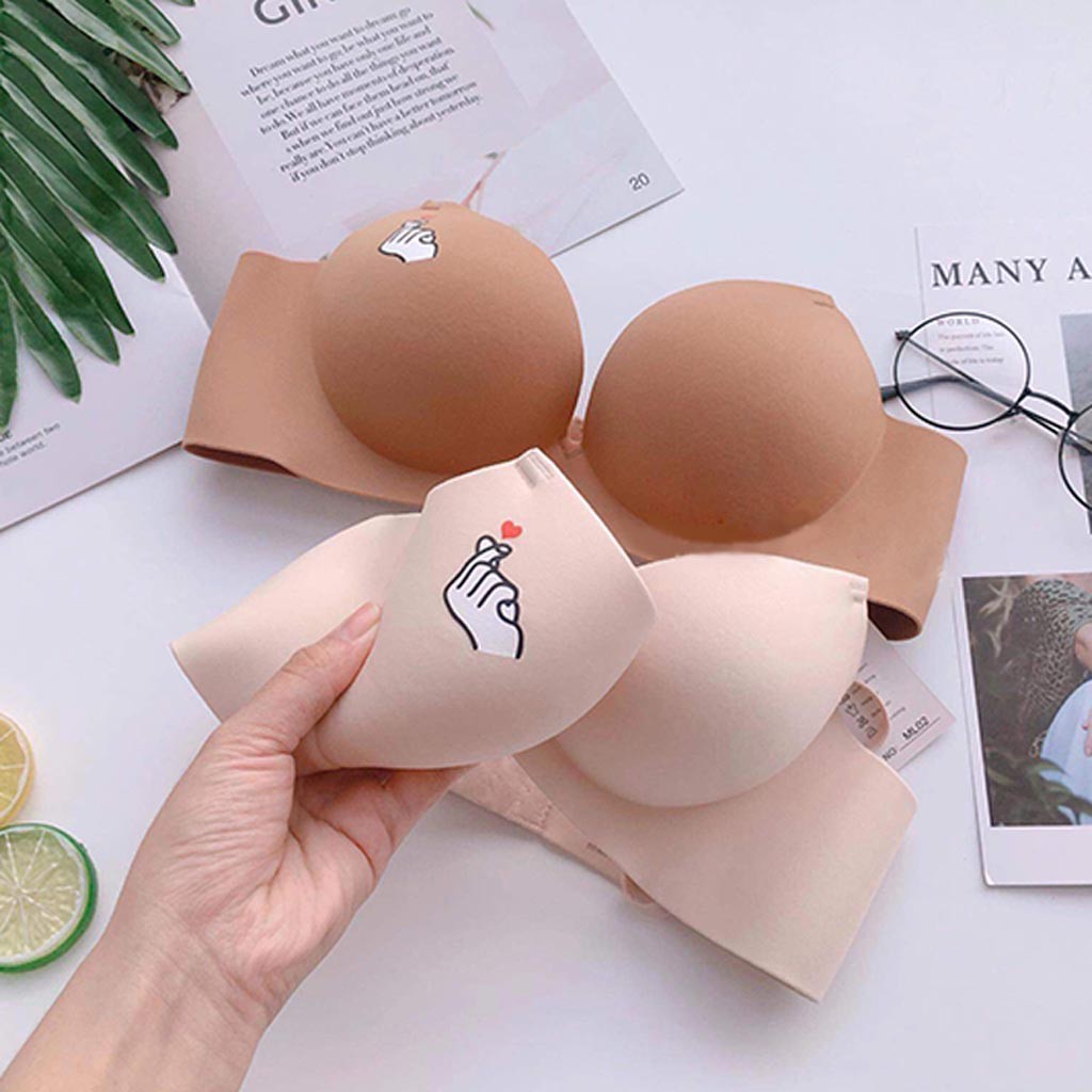 Set 3 áo lót su không gọng đệm dày nâng ngực, áo ngực không gọng thông hơi
