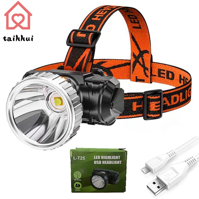 Đèn Pin Đeo Đầu 4 Mức Độ Led Mini Có Thể Sạc Lại Dùng Cho Các Hoạt Động Ngoài Trời