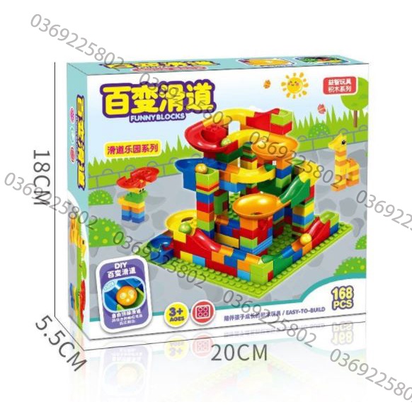 Lego cầu trượt bi 168 chi tiết