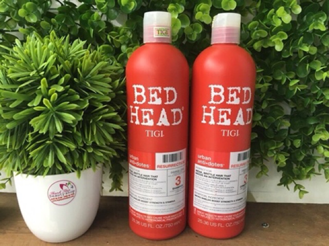 🌹Bộ Dầu Gội Xả tái sinh tóc hư tổn TIGI Bed Head Urban Antidotes Resurrection Damage Level 3  - 750ml x 2