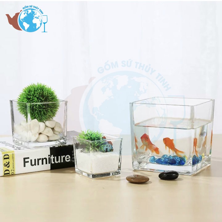 Bình bông lọ hoa trụ vuông 7CM X 7CM