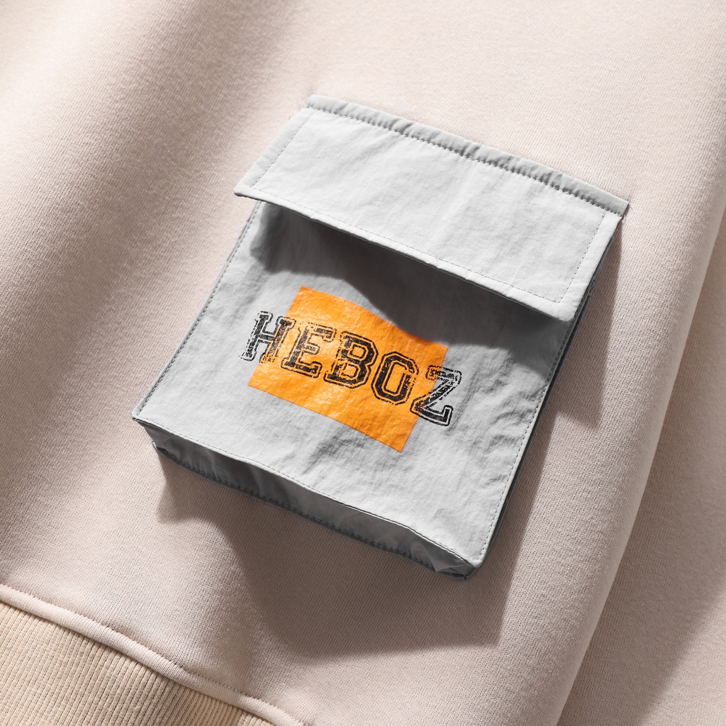Áo nỉ nam sweater HEBOZ with pocket dài tay 4 màu thời thượng, chất vải mềm mịn cao cấp - 00000873