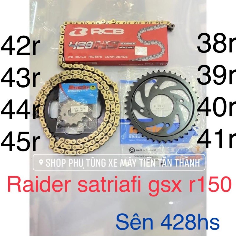 NSD recto RAIDER FI SATRIA FI GSX150 ( Nhông sên đĩa xích) chính hãng