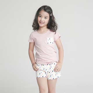 Bộ Quần Áo Cotton Cộc Tay Bé Gái (3-9 Tuổi) K's Closet K016NIS TM