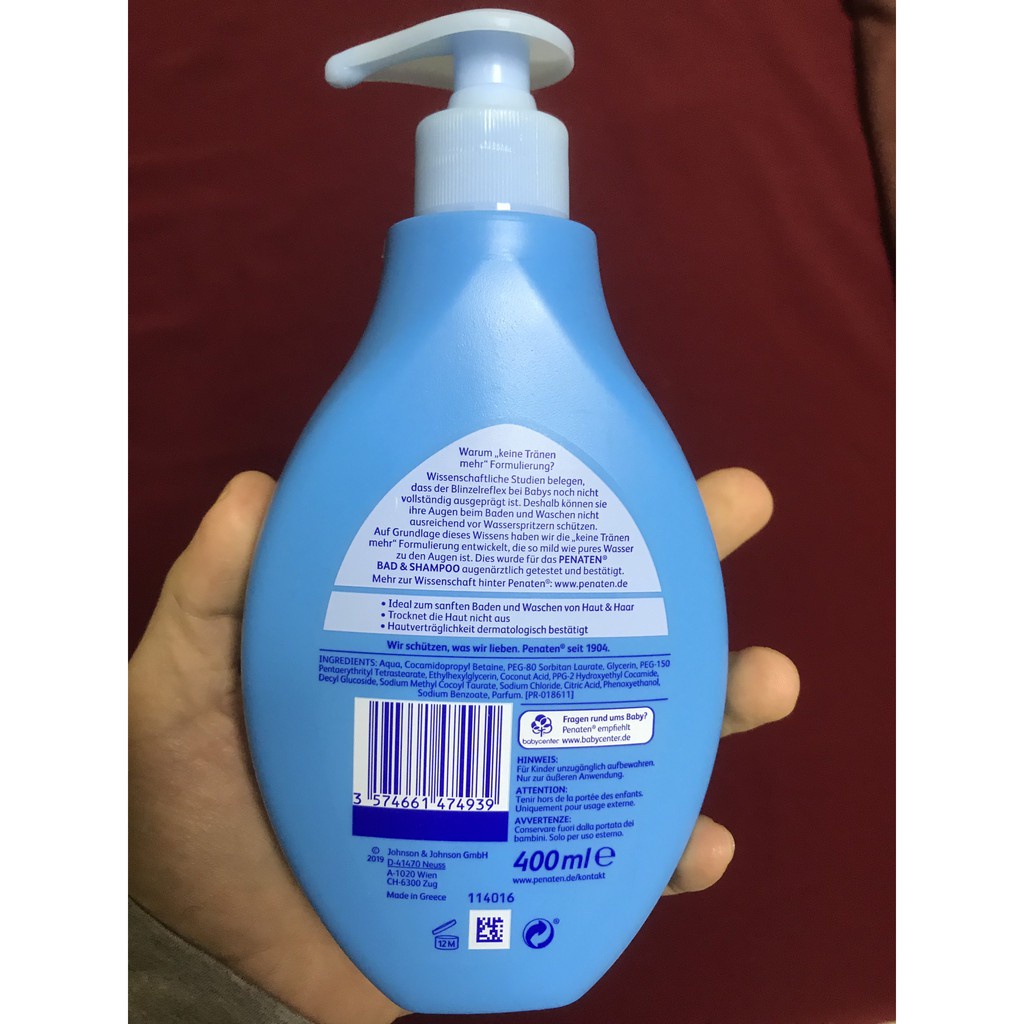 Sữa tắm gội chống cảm cúm penaten đức 400ml cho bé - ảnh sản phẩm 7