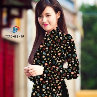 Vải áo dài hoa nhí