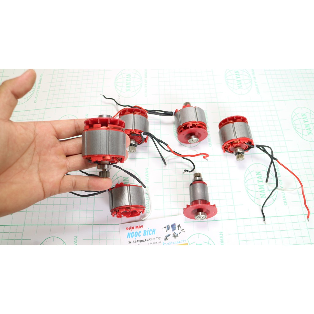 Linh kiện máy khoan pin không chổi than (mạch điều khiển, roto, stato, công tắc)