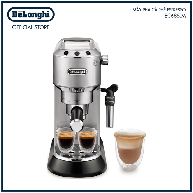 [Mã BMBAU300 giảm 10% đơn 499K] [Mã ELHADEV giảm 4% đơn 300K] [CHÍNH HÃNG] MÁY PHA CÀ PHÊ DELONGHI EC685 (M/R/BK)