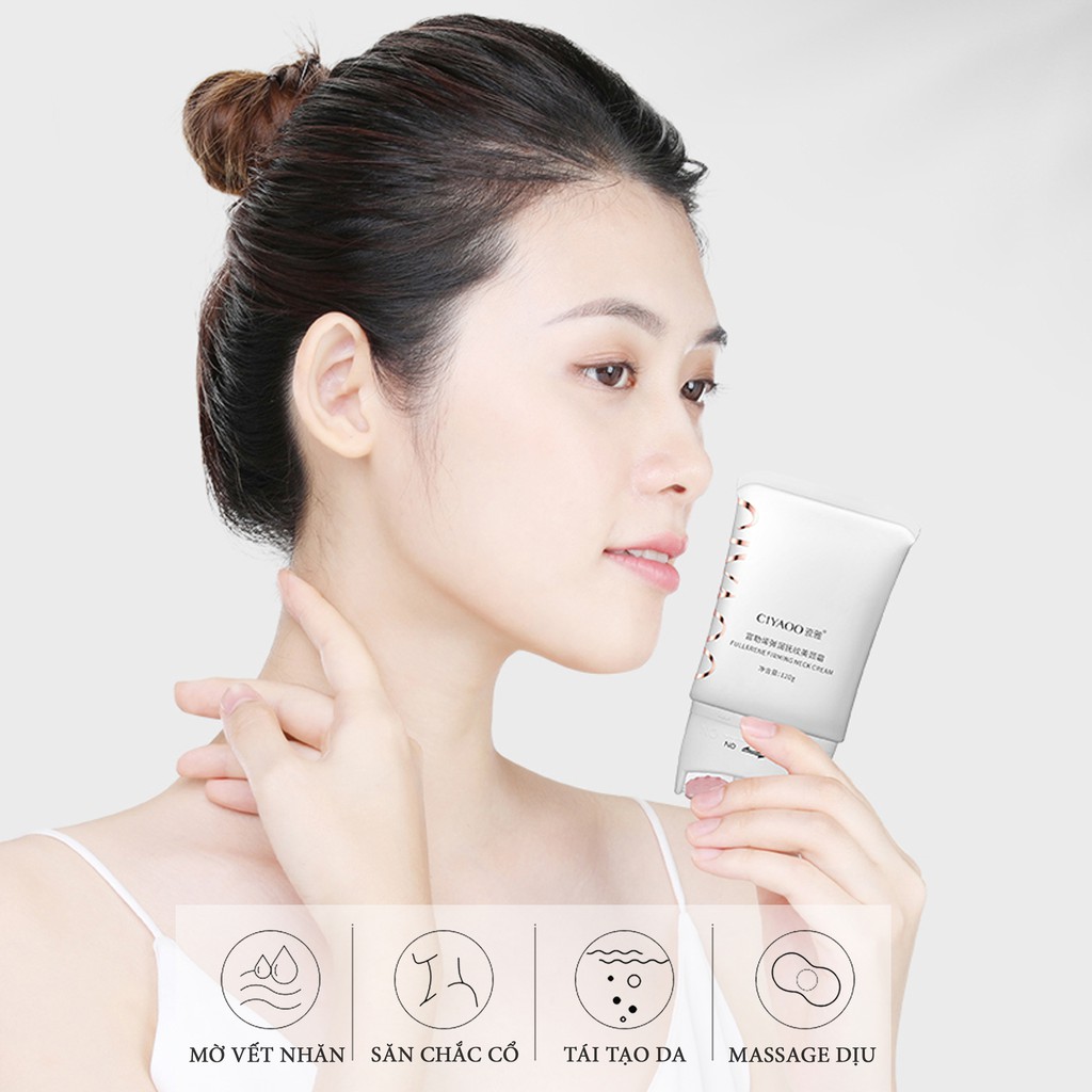 Kem Dưỡng Massage Vùng Cổ Chống Nếp Nhăn CIYAOO Fullerene Neck Cream 120g