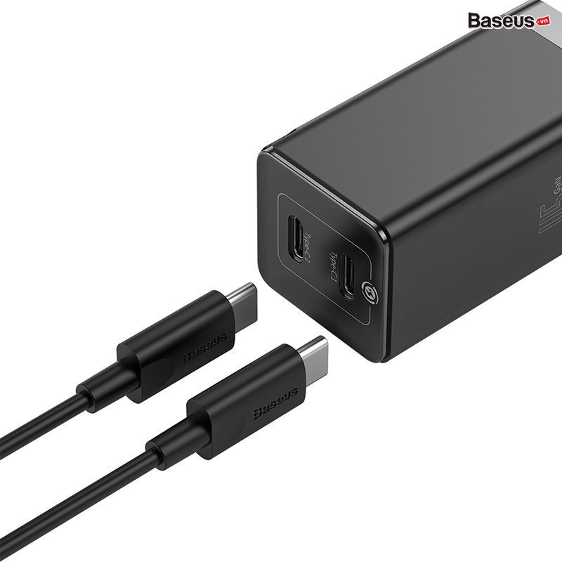 Bộ Cốc Sạc Nhanh Đa Năng Siêu Nhỏ Gọn Baseus GaN2 Mini Quick Charger C+C 45W (PD/QC3.0/ BPS/ SCP/ FCP/ AFC Multi Quick C