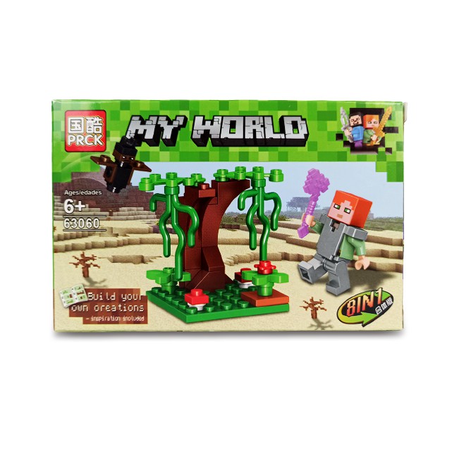Bô đồ chơi xếp hình LEGO My World Minecraft – Nhựa ABS an toàn - Kích thích sáng tạo phát triển trí tuệ cho bé