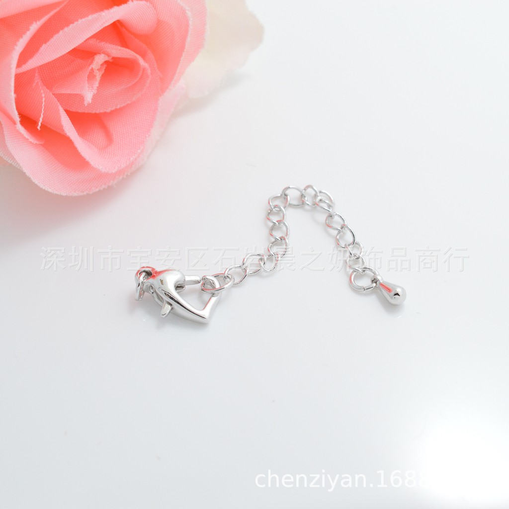 Phụ kiện trang sức_Móc hình trái tim làm vòng tay, vòng cổ handmade