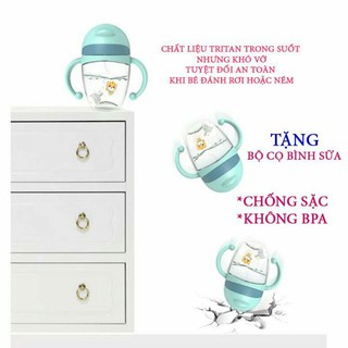 Bình tập uống nước không BPA chống sặc XinTiger khủng long 240ml