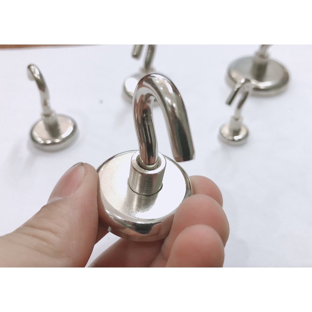 Nam châm có móc treo GAOMS, nguyên liệu đất hiếm có móc câu lực hút siêu mạnh