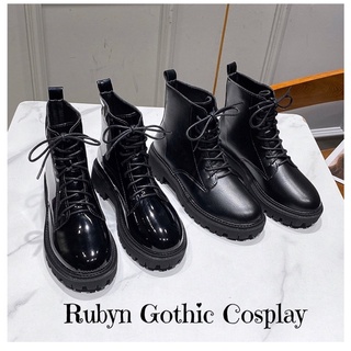 [Sẵn]🔥Giày Boots Cổ Lửng Basic ( Đen Bóng, Đen Nhám ) Size 35 - 40 C1